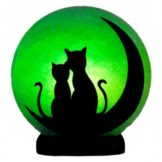 Соляная лампа Коты на луне 3-4 кг