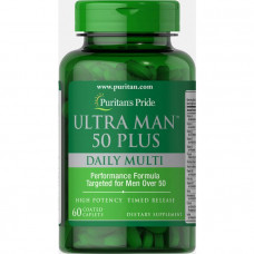 Мультивитамины ультра для мужчин 50+, Ultra Man™, Puritan's Pride, 60 капсул