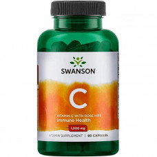 Витамин С с шиповником, Vitamin C, Swanson, 1000 мг, 90 капсул