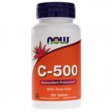 Витамин С с шиповником, C-500 RH, Now Foods, 500 мг, 100 таблеток