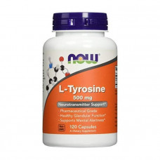 Тирозин, L-Tyrosine, Now Foods, 500 мг, 120 капсул