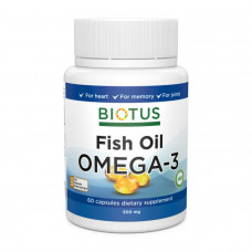 Омега-3 исландский рыбий жир, Omega-3 Fish Oil, Biotus, 60 капсул