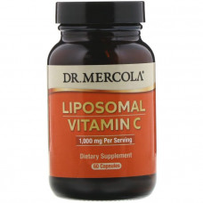 Липосомальный витамин С, Liposomal Vitamin C, Dr. Mercola, 1000 мг, 60 капсул